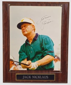 Jack Nicklaus Autographed Photo Plaque