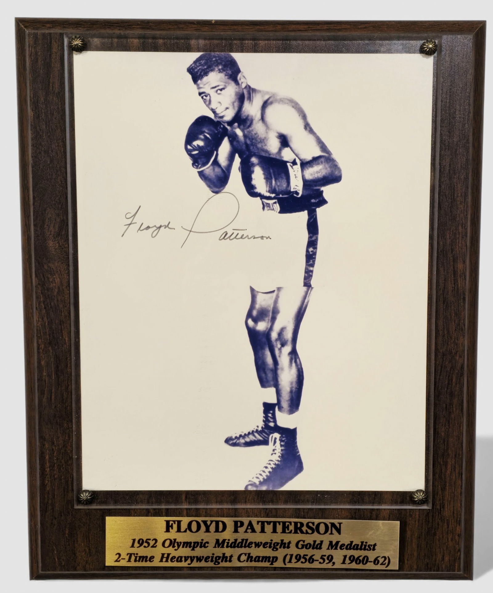 Floyd Patterson Autographed Photo Plaque (1 of 7)