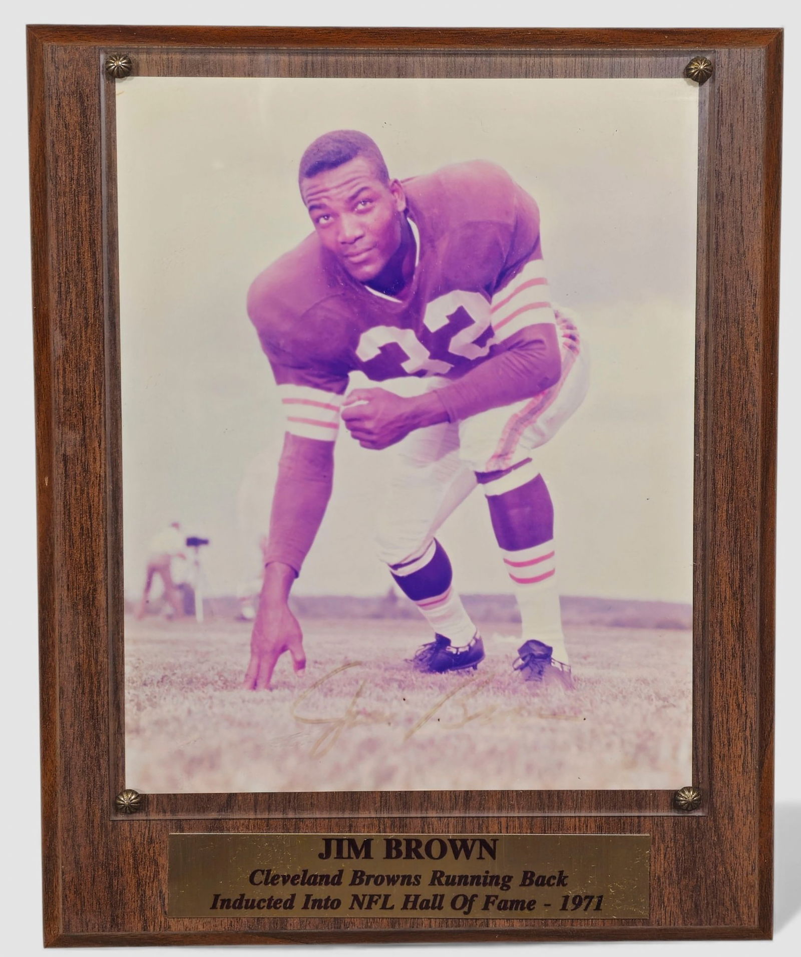 Jim Brown autographed Photo Plaque (1 of 6)