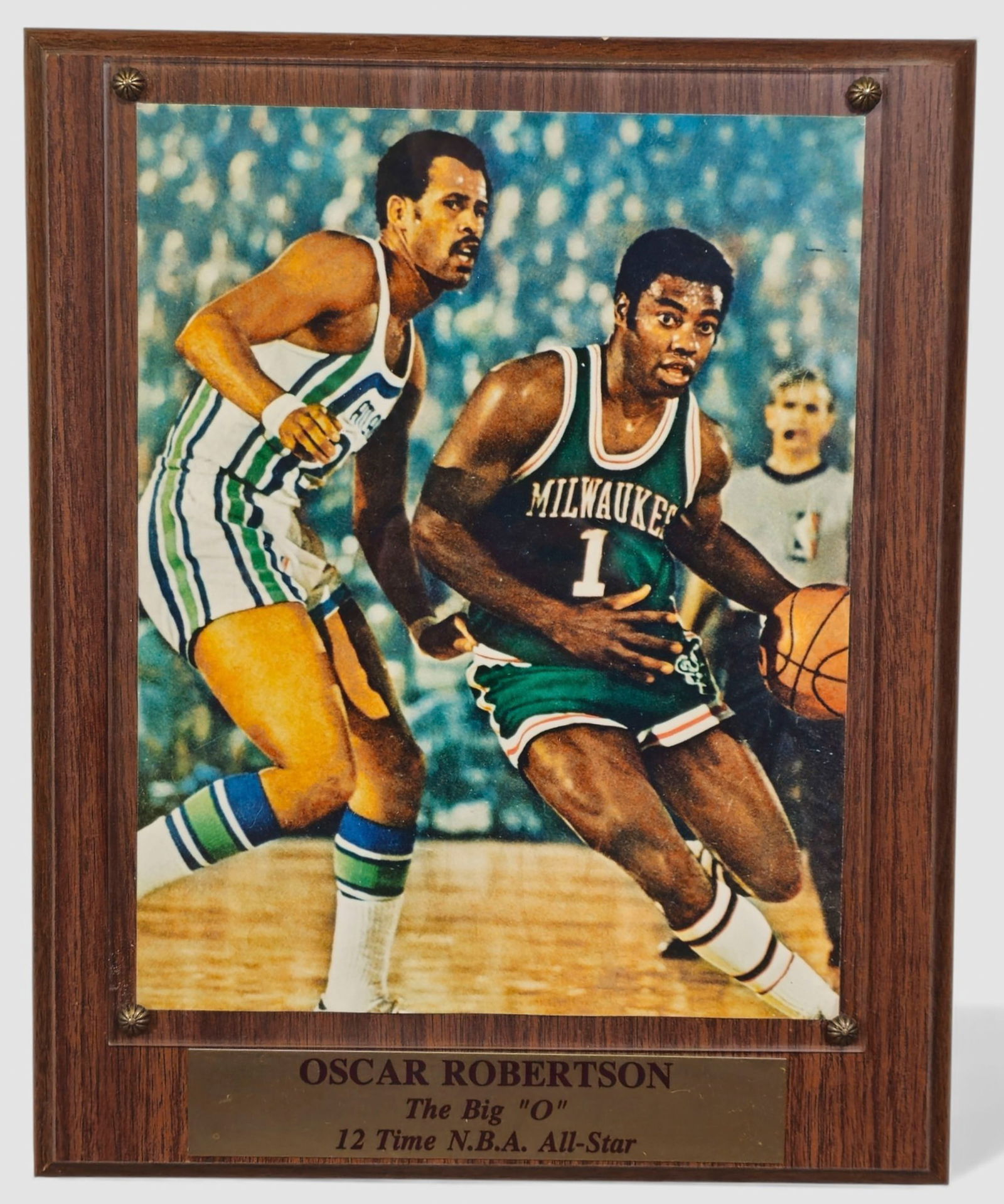 Oscar Robertson  autographed Photo Plaque “The Big O" 12-Time NBA All-Star (1 of 6)