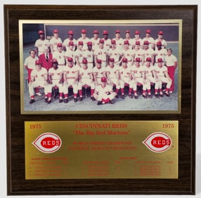 1975 Cincinnati Reds “The Big Red Machine" team plaque, MLB licensed