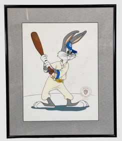 McKimson Productions, limited edition Sericel “Baseball Bugs" hand-autographed by Chuck Jones