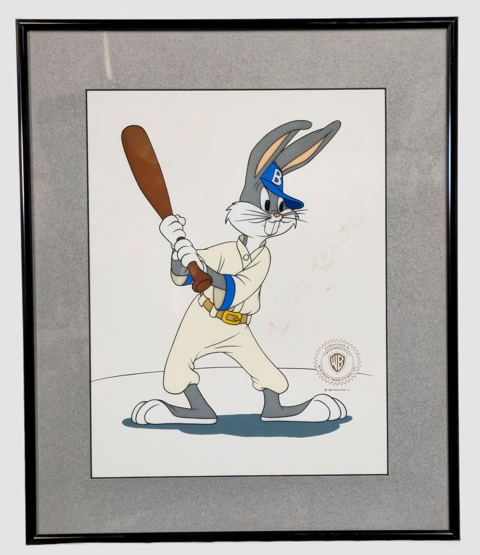 McKimson Productions, limited edition Sericel “Baseball Bugs" hand-autographed by Chuck Jones (1 of 6)