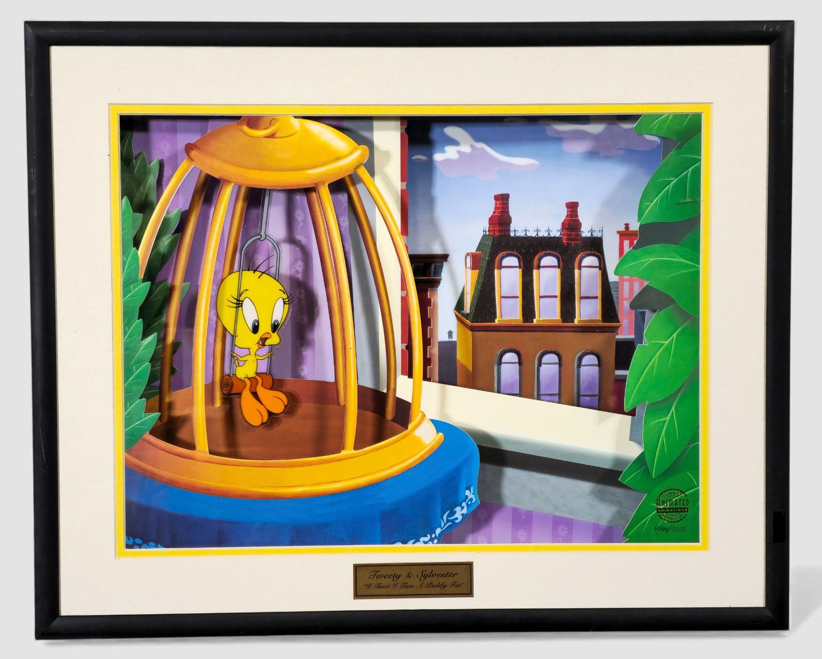 Animated Animations, limited edition Sericel “I Tawt I Taw A Puddy Tat" Tweety & Sylvester (1 of 7)