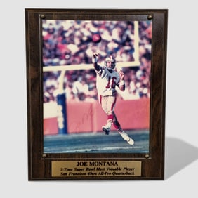 Joe Montana — Autographed Plaque