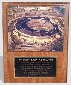 Cleveland Browns “50 Years of Memories" Plaque
