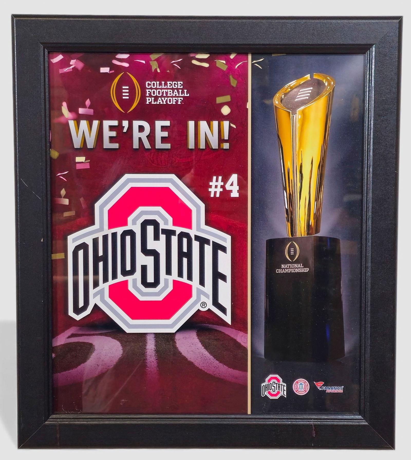 Ohio State “We’re In!" College Football Playoff Framed Display (1 of 5)