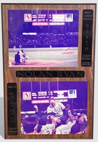 Nolan Ryan autographed “Sixth No-Hitter" Limited Edition Plaque