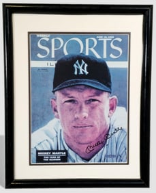 Mickey Mantle — autographed 1956 Sports Illustrated Reproduction Cover