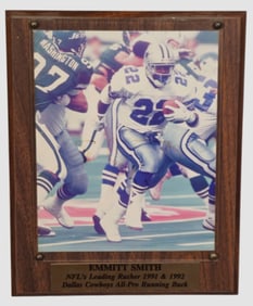Emmitt Smith – NFL’s Leading Rusher 1991 & 1992, Dallas Cowboys All-Pro Running Back autographed