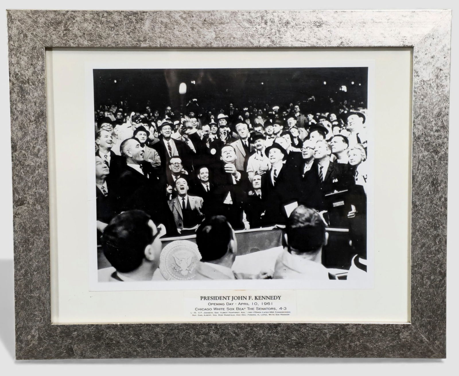 President John F. Kennedy – Opening Day, April 10, 1961, Chicago White Sox vs. Washington Senators (1 of 5)