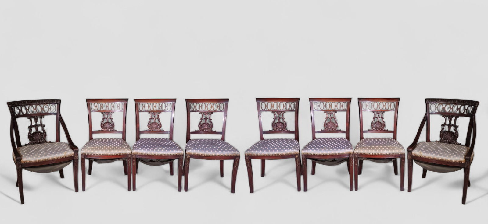 19th Century Regency Carved Mahogany Dining Chairs