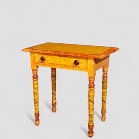 19th Century Grain Painted One Drawer Writing Table