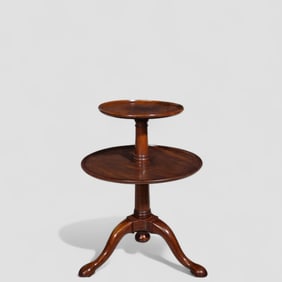 Early 19th Century Two Tier Mahogany Revolving Dumbwaiter