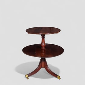 19th Century Mahogany Regency Two Tier Revolving Dumbwaiter