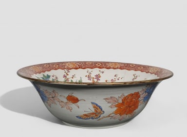 Chinese Qianlong Period Large Porcelain Punch Bowl