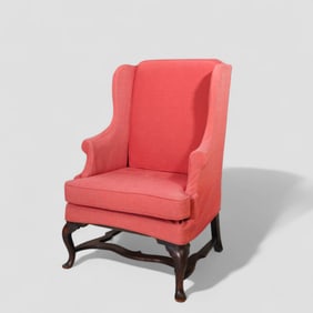 18th Century Queen Anne Wing/Easy Chair