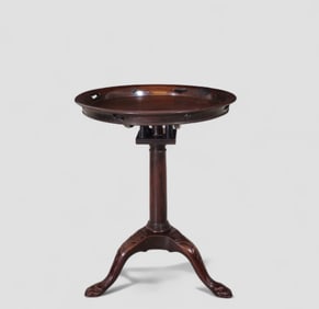 18th Century Scottish Serpent Head Feet Tilt Top Wine Table