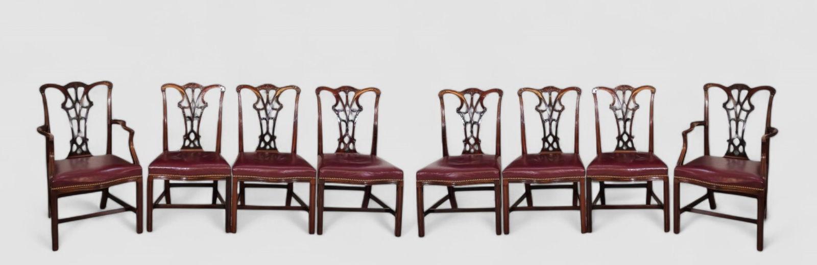 19th Century Mahogany & Leather Dining Chairs (1 of 8)
