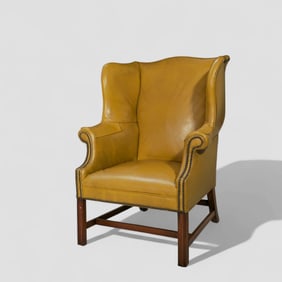 Baker Furniture Co. Leather Wing Chair