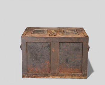 Georgian Cast iron Strong Box With Key