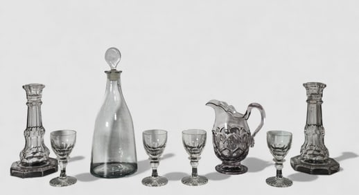 Assembled 19th Century Glass Grouping