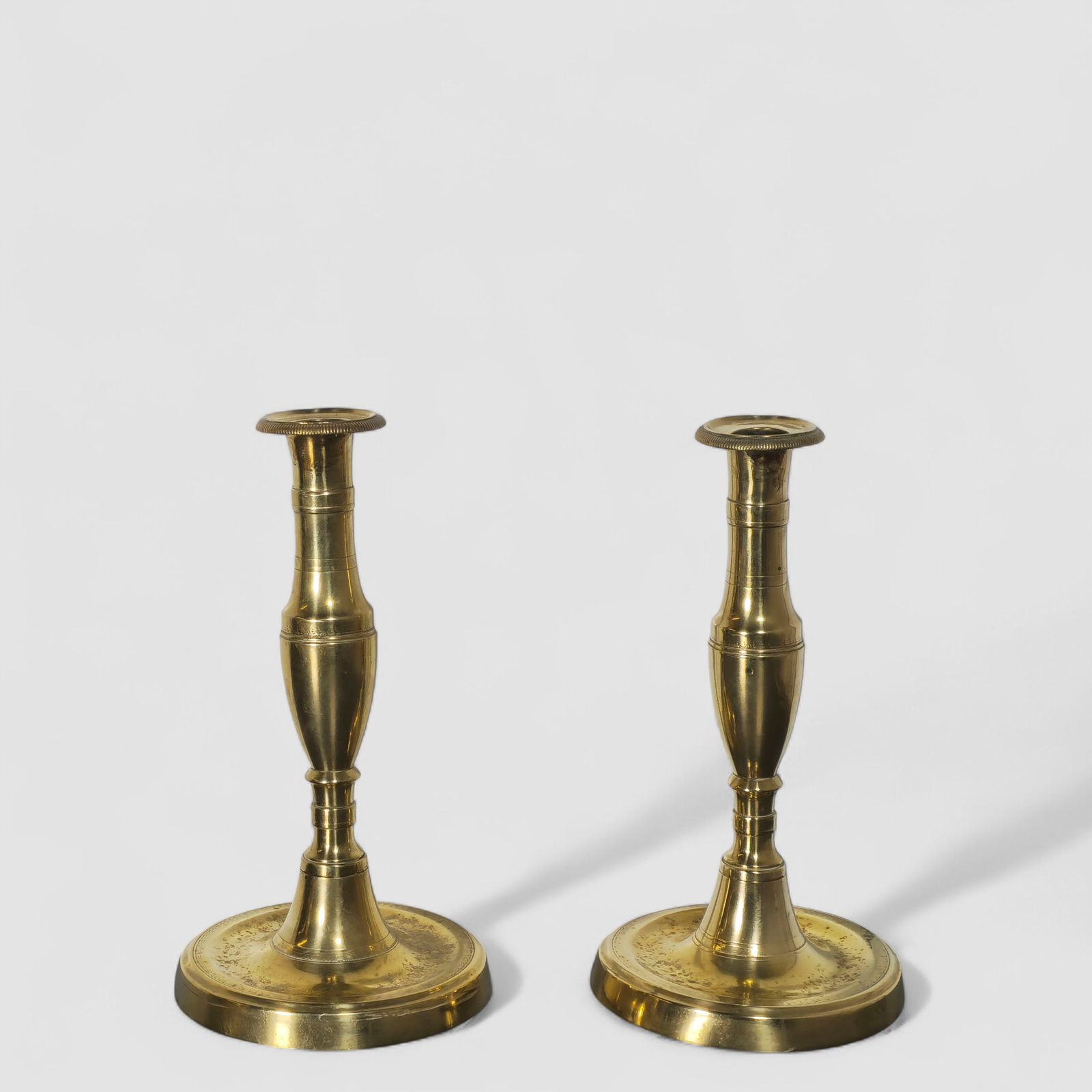 Assembled 19th Century Brass Candlesticks - 16