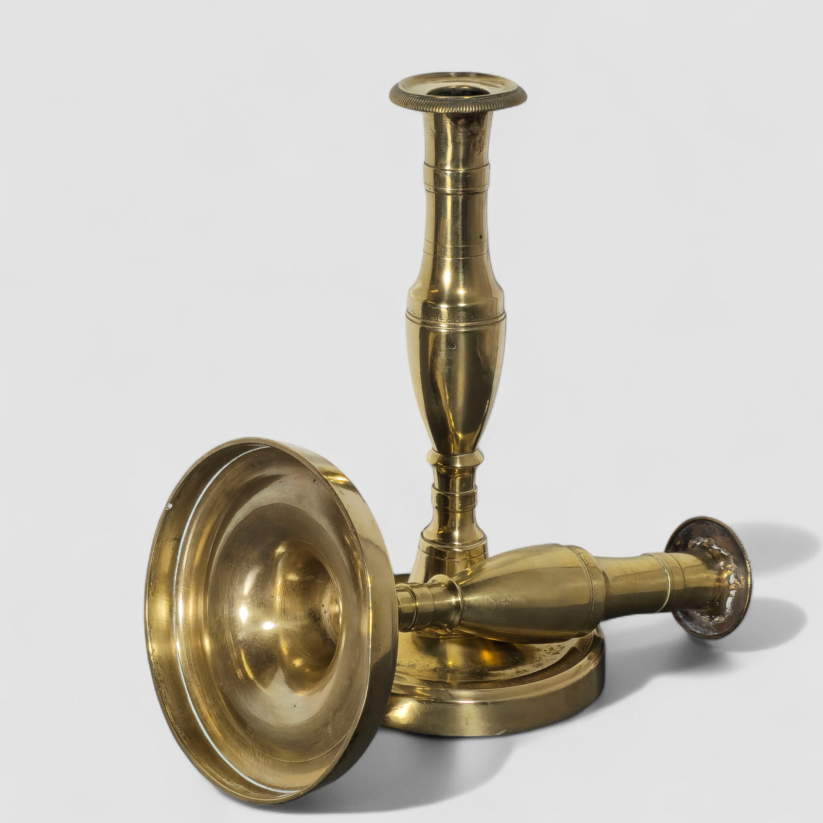 Assembled 19th Century Brass Candlesticks - 18