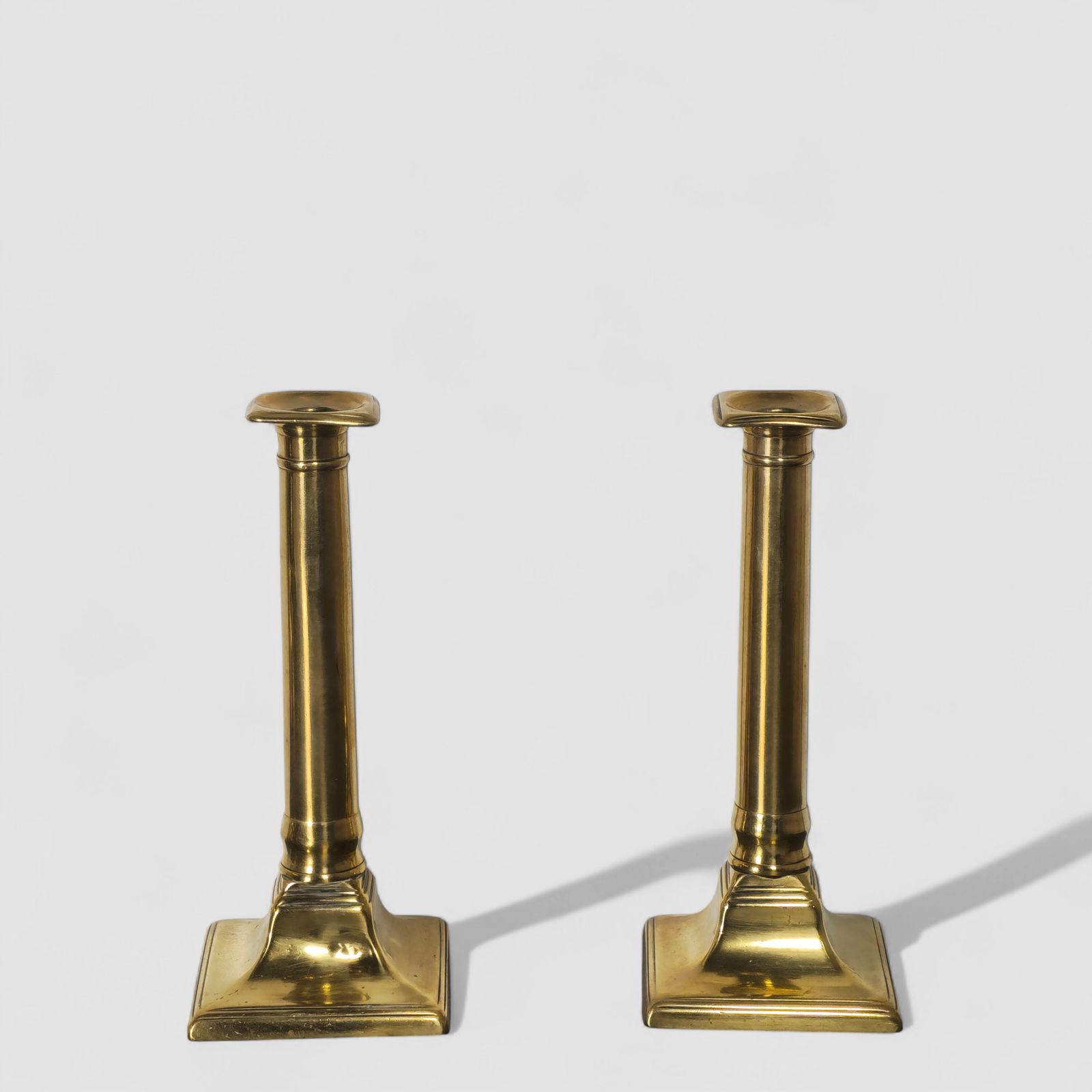 Assembled 19th Century Brass Candlesticks - 19