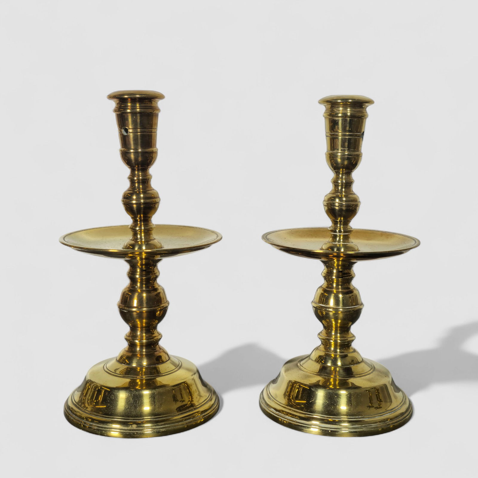 Assembled 19th Century Brass Candlesticks - 5