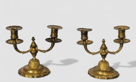Regency Style Two Branch Candelabras