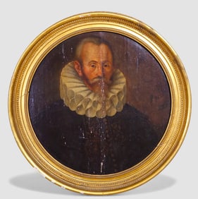 17th Century Oil, Portrait of Man