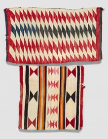 Two Navajo Textile (Rugs) Pieces, Circa 1920s and 1940s