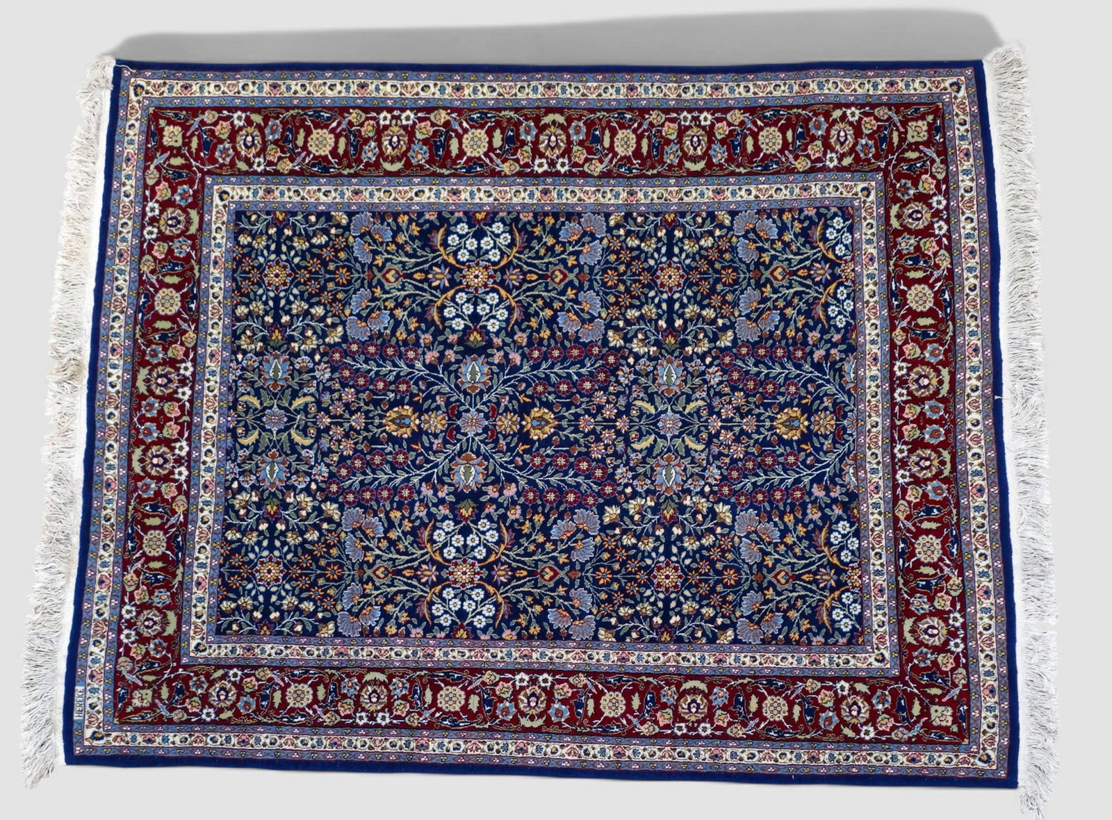 Contemporary Blue Sarouk Area Rug (1 of 5)