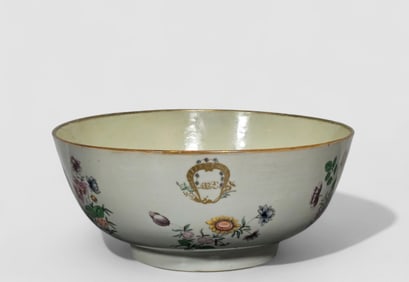18th Century Chinese Porcelain Punch Bowl