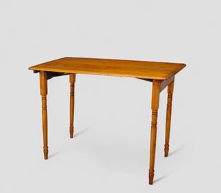 Rare Singer Sewing Co. Tiger Maple Folding Sewing Table.