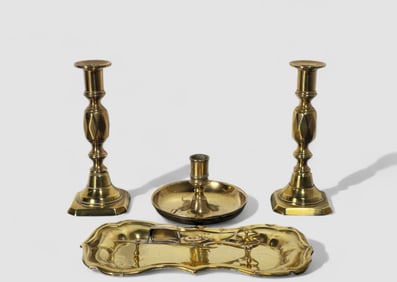 Assembled 18th and 19th Century Candlesticks Plus