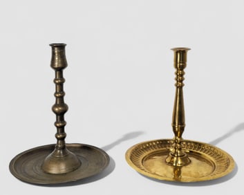 16th Century British/Flanders Brass Candlesticks