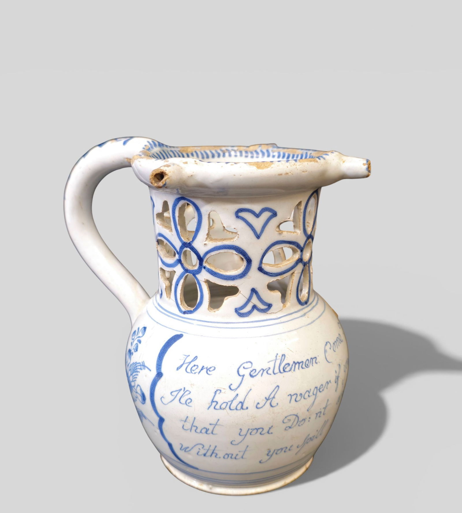 18th Century British/Liverpool Puzzle Jug (1 of 6)