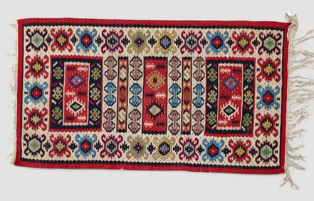 Turkish Geometric Kilim Area Rug