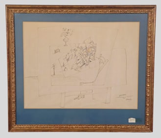 Saul Steinberg Colored Pencil and Ink on Paper