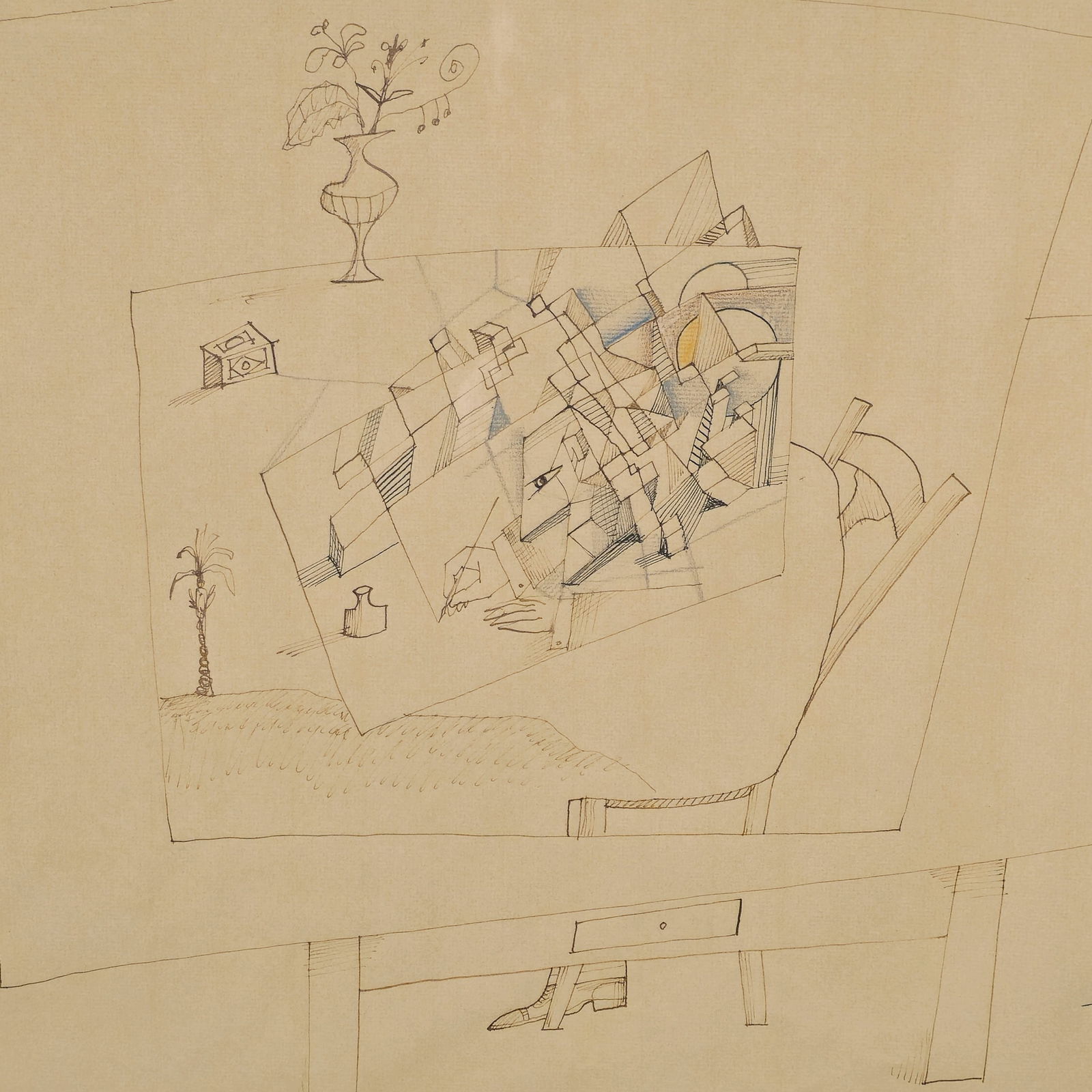 Saul Steinberg Colored Pencil and Ink on Paper - 3