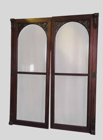19th Century Rosewood & Glass Door