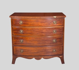Drexel Mahogany Wallace Nutting Bow Front Chest/Dresser #144-546