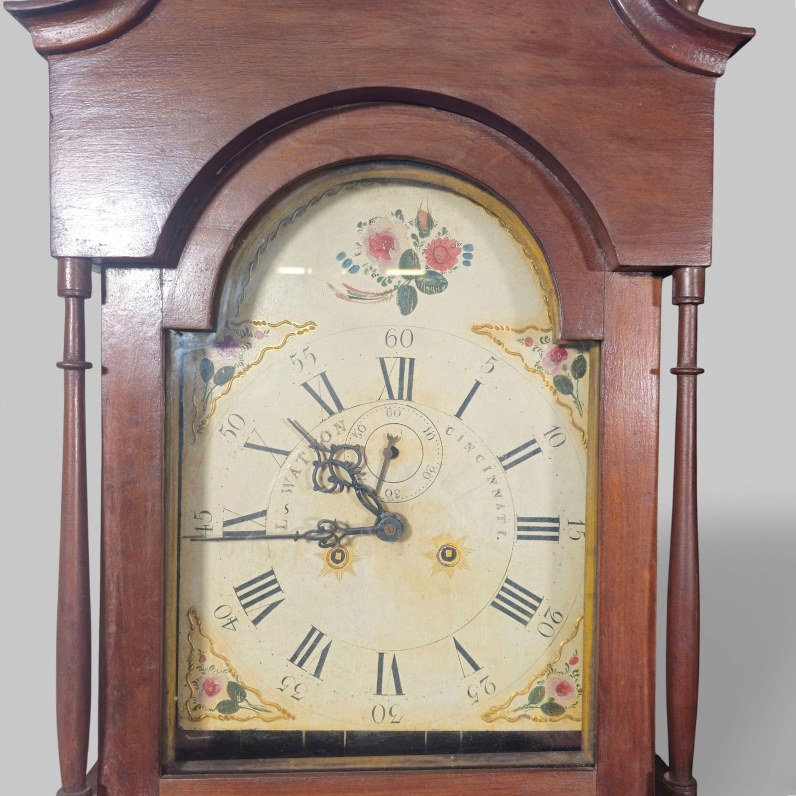 Luman Watson Cherry Tall Case Clock - 7