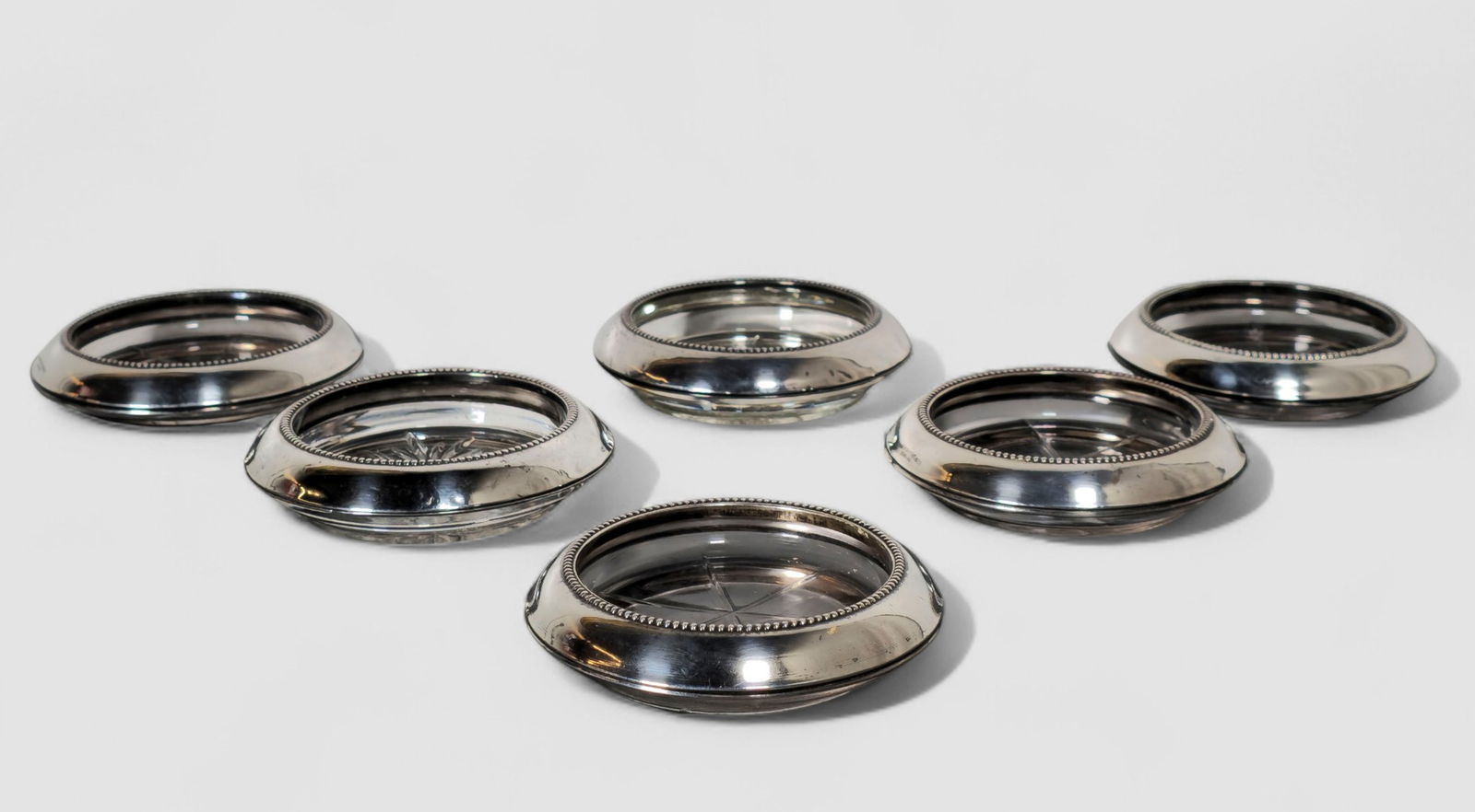 Frank Whiting Sterling & Glass Coasters (1 of 7)