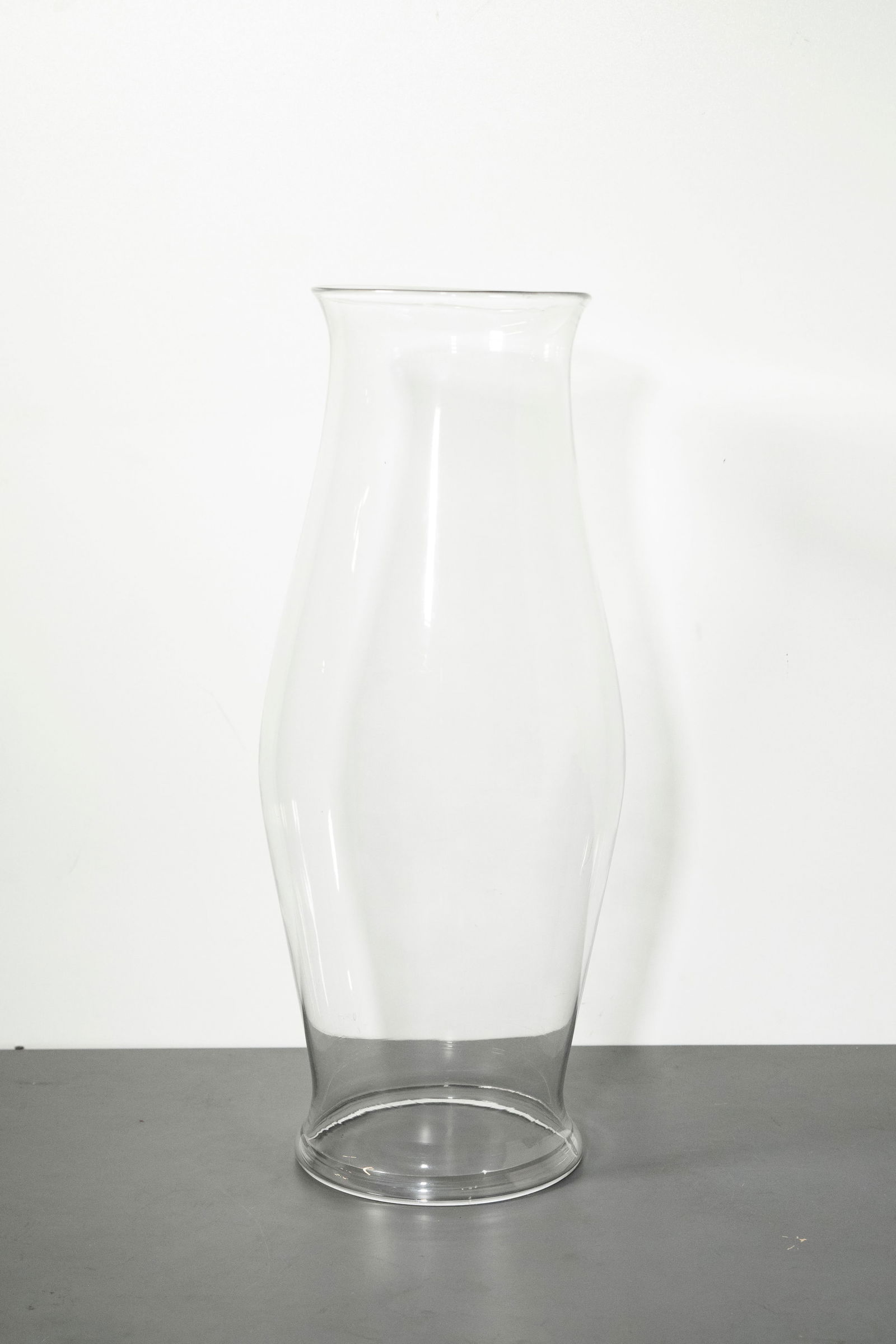 19th Century American Clear Blown Glass Hurricane Candle Shade: 19th Century American Clear Blown Glass Hurricane Candle Shade. Circa 1830-1850. 9 dia x 23h.