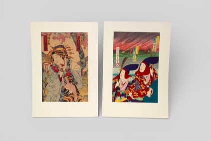 Kunisada III & Kabuki Woodblock Prints