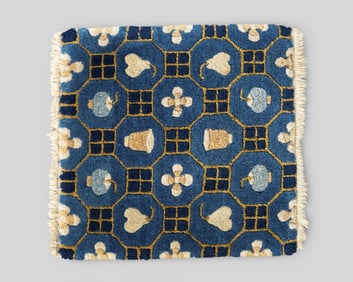 Blue Tribal Pictorial Geometric Small Area Rug