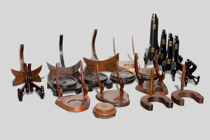 Chinese teak & Rosewood Stands